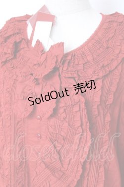 画像4: PINK HOUSE / リボン付きローンフリルオーバーブラウス F 赤 Y-25-12-20-039-LO-BL-SZ-ZY