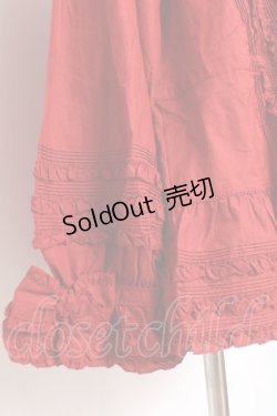 画像6: PINK HOUSE / リボン付きローンフリルオーバーブラウス F 赤 Y-25-12-20-039-LO-BL-SZ-ZY