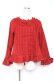画像1: PINK HOUSE / フリルいっぱいローンブラウス F 赤 Y-25-12-20-042-LO-BL-SZ-ZY (1)