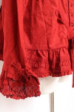 画像5: PINK HOUSE / フリルいっぱいローンブラウス F 赤 Y-25-12-20-042-LO-BL-SZ-ZY