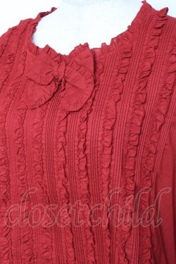 画像6: PINK HOUSE / フリルいっぱいローンブラウス F 赤 Y-25-12-20-042-LO-BL-SZ-ZY