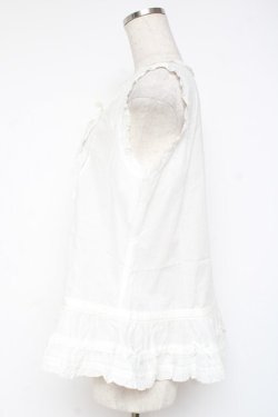 画像2: PINK HOUSE / リボンいっぱいフリルベスト F 白 Y-25-12-20-005-LO-TO-SZ-ZY