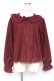 画像1: PINK HOUSE / 胸元切り替えブラウス F ワイン Y-25-12-20-043-LO-BL-SZ-ZY (1)