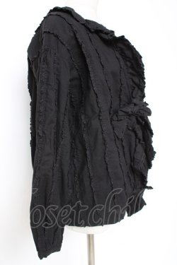 画像2: PINK HOUSE / フリル使いオーバーブラウス F 黒 Y-25-12-20-044-LO-BL-SZ-ZY