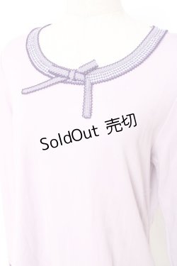 画像4: PINK HOUSE / ギンガム×バイオレットレース使いカットソー L ラベンダー Y-25-12-20-046-LO-TO-SZ-ZY