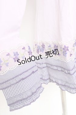 画像5: PINK HOUSE / ギンガム×バイオレットレース使いカットソー L ラベンダー Y-25-12-20-046-LO-TO-SZ-ZY