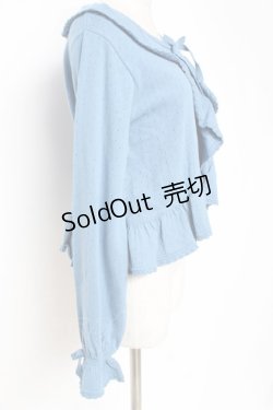 画像2: PINK HOUSE / 透かし柄ボレロ風カーディガン F ブルー Y-25-12-20-047-LO-TO-SZ-ZT0205N