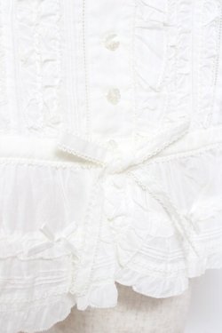 画像5: PINK HOUSE / リボンいっぱいフリルベスト F 白 Y-25-12-20-005-LO-TO-SZ-ZY