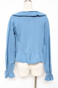 画像3: PINK HOUSE / 透かし柄ボレロ風カーディガン F ブルー Y-25-12-20-047-LO-TO-SZ-ZY