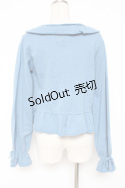 画像3: PINK HOUSE / 透かし柄ボレロ風カーディガン F ブルー Y-25-12-20-047-LO-TO-SZ-ZT0205N