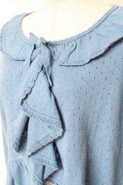 画像4: PINK HOUSE / 透かし柄ボレロ風カーディガン F ブルー Y-25-12-20-047-LO-TO-SZ-ZY