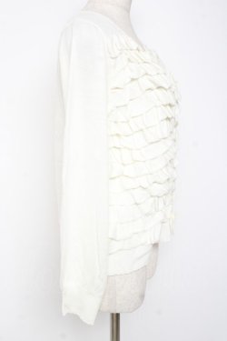 画像2: PINK HOUSE / フリルニットカーディガン F 白 Y-25-12-20-048-LO-TO-AS-ZS