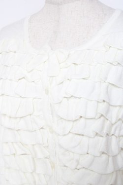 画像4: PINK HOUSE / フリルニットカーディガン F 白 Y-25-12-20-048-LO-TO-AS-ZS