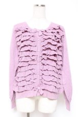 画像1: PINK HOUSE / フリルニットカーディガン F パープル Y-25-12-20-049-LO-TO-SZ-ZT615 (1)