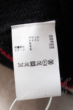 画像6: PINK HOUSE / ローズモチーフパッチワーク風カーディガン F 黒 Y-25-12-20-052-LO-TO-SZ-ZY