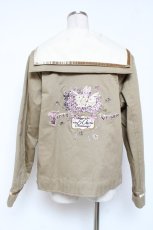 画像3: PINK HOUSE / フィフティバイオレッツ刺繍入りセーラーカラージャケット L ベージュ Y-25-12-20-053-LO-JA-SZ-ZT285 (3)
