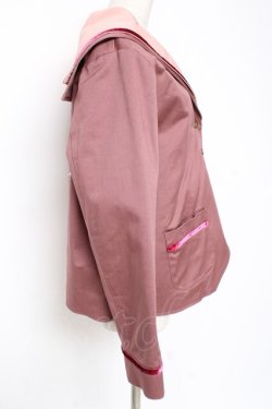 画像2: PINK HOUSE / フィフティバイオレッツ刺繍入りセーラーカラージャケット L ピンク Y-25-12-20-054-LO-JA-SZ-ZY