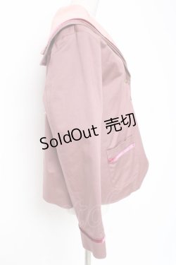 画像2: PINK HOUSE / フィフティバイオレッツ刺繍入りセーラーカラージャケット L ピンク Y-25-12-20-054-LO-JA-SZ-ZT0207B
