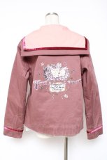 画像3: PINK HOUSE / フィフティバイオレッツ刺繍入りセーラーカラージャケット L ピンク Y-25-12-20-054-LO-JA-SZ-ZT0207B (3)