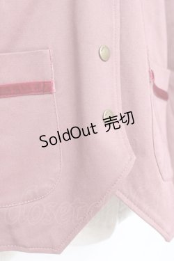 画像6: PINK HOUSE / フィフティバイオレッツ刺繍入りセーラーカラージャケット L ピンク Y-25-12-20-054-LO-JA-SZ-ZT0207B