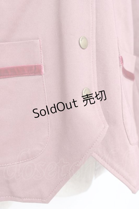 画像6: PINK HOUSE / フィフティバイオレッツ刺繍入りセーラーカラージャケット L ピンク Y-25-12-20-054-LO-JA-SZ-ZT0207B (6)