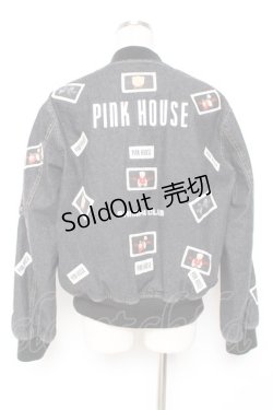 画像3: PINK HOUSE / ネームワッペン使いブルゾン F 黒 Y-25-12-20-056-LO-JA-SZ-ZY
