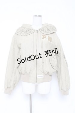 画像1: PINK HOUSE / PHロゴワッペン付きフードブルゾン F カーキ Y-25-12-20-057-LO-JA-SZ-ZT0205N