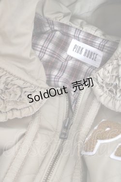 画像6: PINK HOUSE / PHロゴワッペン付きフードブルゾン F カーキ Y-25-12-20-057-LO-JA-SZ-ZT0205N