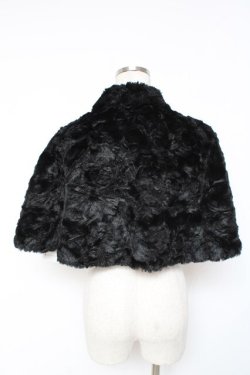 画像3: PINK HOUSE / フェイクファーケープ F 黒 Y-25-12-20-059-LO-TO-SZ-ZY