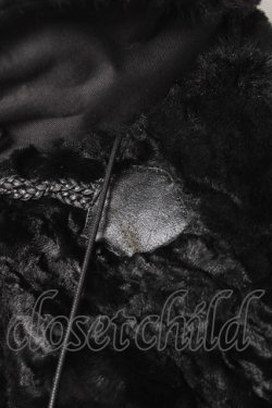 画像5: PINK HOUSE / フェイクファーケープ F 黒 Y-25-12-20-059-LO-TO-SZ-ZY