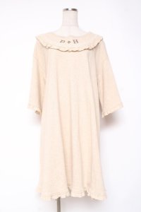 PINK HOUSE / クロスステッチロゴ刺繍入りチュニック  ベージュ Y-25-12-20-061-LO-OP-SZ-ZY
