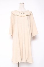画像1: PINK HOUSE / クロスステッチロゴ刺繍入りチュニック  ベージュ Y-25-12-20-061-LO-OP-SZ-ZT614 (1)