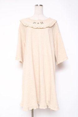 画像1: PINK HOUSE / クロスステッチロゴ刺繍入りチュニック  ベージュ Y-25-12-20-061-LO-OP-SZ-ZY