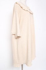 画像2: PINK HOUSE / クロスステッチロゴ刺繍入りチュニック  ベージュ Y-25-12-20-061-LO-OP-SZ-ZT614 (2)
