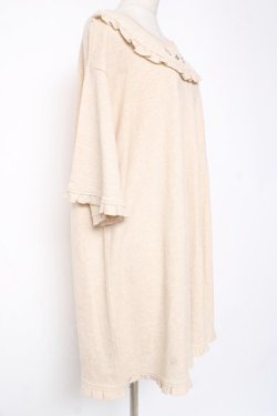 画像2: PINK HOUSE / クロスステッチロゴ刺繍入りチュニック  ベージュ Y-25-12-20-061-LO-OP-SZ-ZY