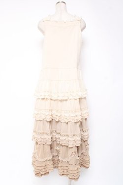 画像3: PINK HOUSE / 海外限定グラデーションチュールノースリーブワンピース F ベージュ Y-25-12-20-064-LO-OP-SZ-ZY