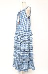 画像2: PINK HOUSE / ギンガムチェックロングワンピース F 青 Y-25-12-20-066-LO-OP-SZ-ZY (2)