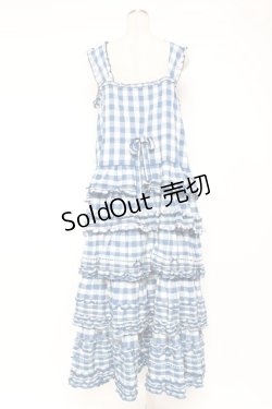 画像3: PINK HOUSE / ギンガムチェックロングワンピース F 青 Y-25-12-20-066-LO-OP-SZ-ZY