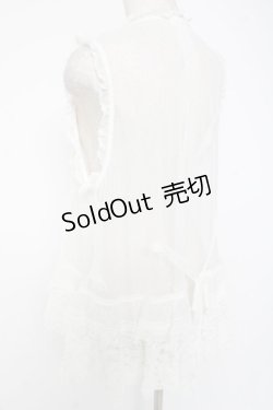 画像4: PINK HOUSE / ドットチュールレースベスト F 白 Y-25-12-20-007-LO-BL-SZ-ZY