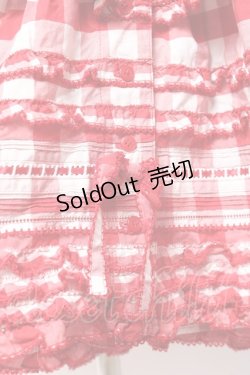 画像8: PINK HOUSE / ギンガムチェックロングワンピース  赤ｘ白 Y-25-12-20-067-LO-OP-SZ-ZY