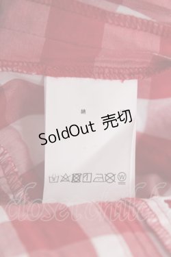 画像9: PINK HOUSE / ギンガムチェックロングワンピース  赤ｘ白 Y-25-12-20-067-LO-OP-SZ-ZY