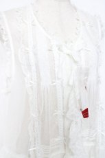 画像5: PINK HOUSE / ドットチュールレースベスト F 白 Y-25-12-20-007-LO-BL-SZ-ZY (5)