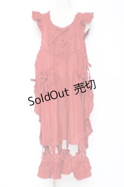 画像1: PINK HOUSE / Flower Picnicのローンタブリエ F 赤 Y-25-12-20-068-LO-OP-SZ-ZY