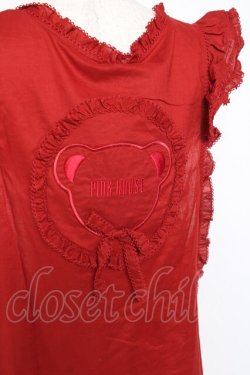 画像3: PINK HOUSE / Flower Picnicのローンタブリエ F 赤 Y-25-12-20-068-LO-OP-SZ-ZY