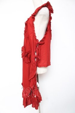 画像4: PINK HOUSE / Flower Picnicのローンタブリエ F 赤 Y-25-12-20-068-LO-OP-SZ-ZY