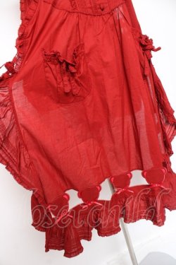 画像6: PINK HOUSE / Flower Picnicのローンタブリエ F 赤 Y-25-12-20-068-LO-OP-SZ-ZY