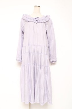 画像1: PINK HOUSE / フリル襟付きローンミディワンピース F ラベンダー Y-25-12-20-070-LO-OP-SZ-ZS