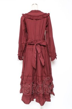 画像3: PINK HOUSE / 小花刺繍入りフリルワンピース F ボルドー Y-25-12-20-071-LO-OP-SZ-ZY