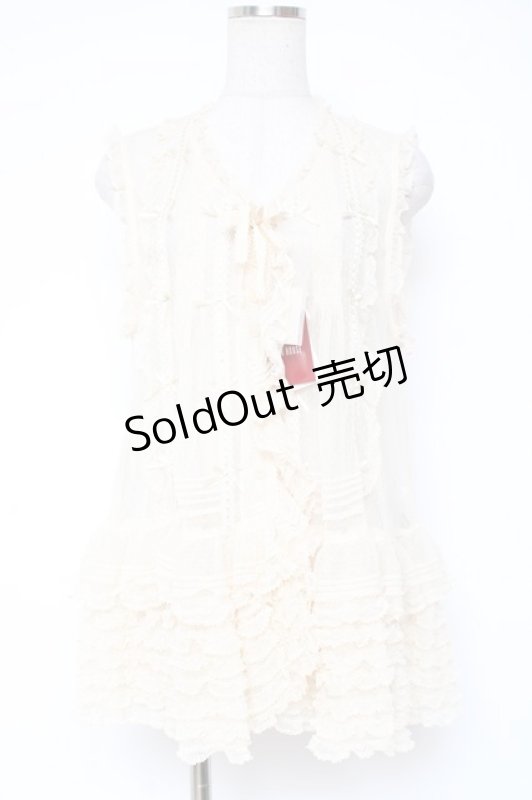 画像1: PINK HOUSE / ドットチュールレースベスト F 生成り Y-25-12-20-008-LO-BL-SZ-ZY (1)