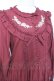 画像5: PINK HOUSE / 小花刺繍入りフリルワンピース F ボルドー Y-25-12-20-071-LO-OP-SZ-ZY (5)
